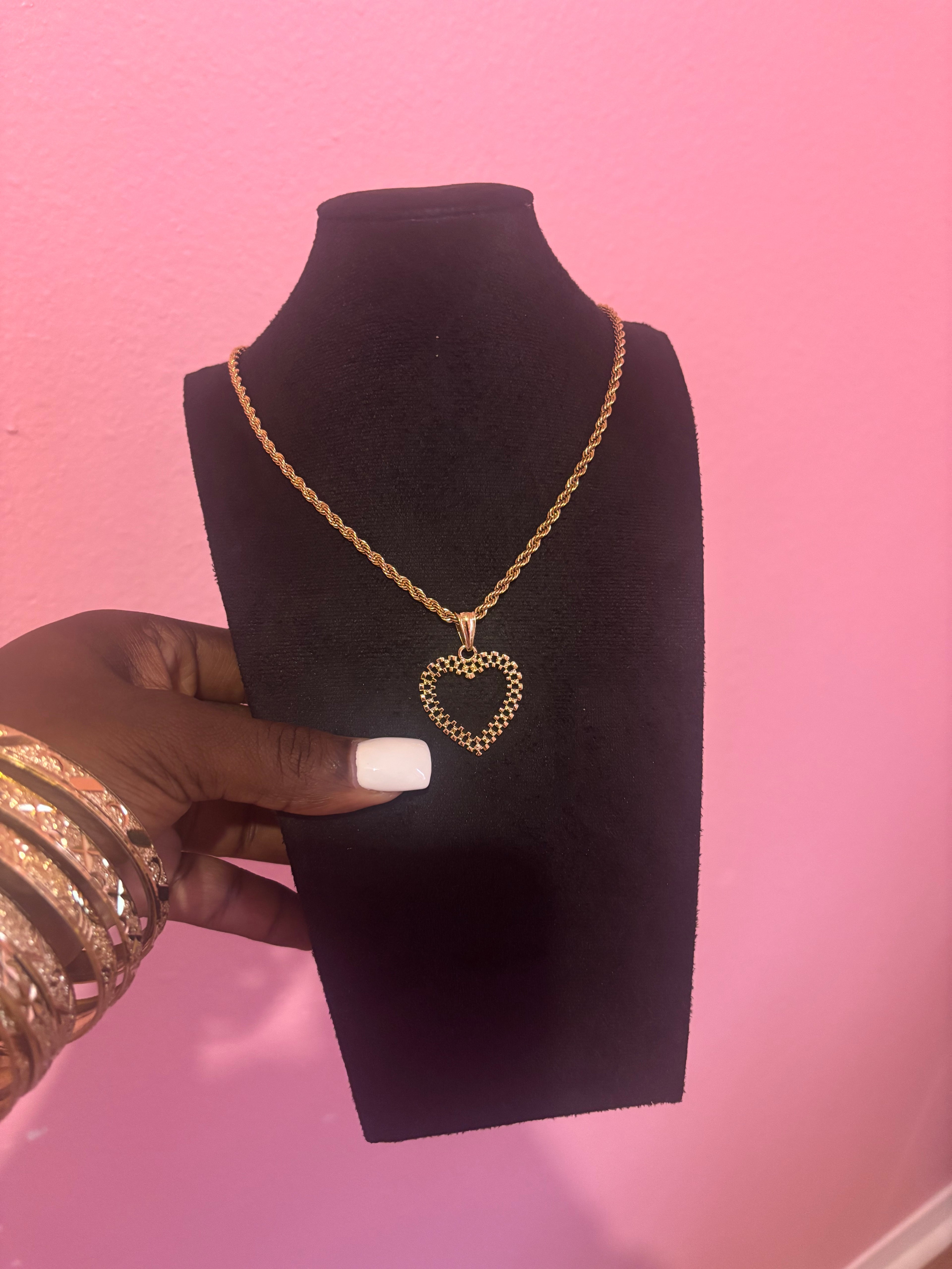 Rolex Heart Rope Necklace