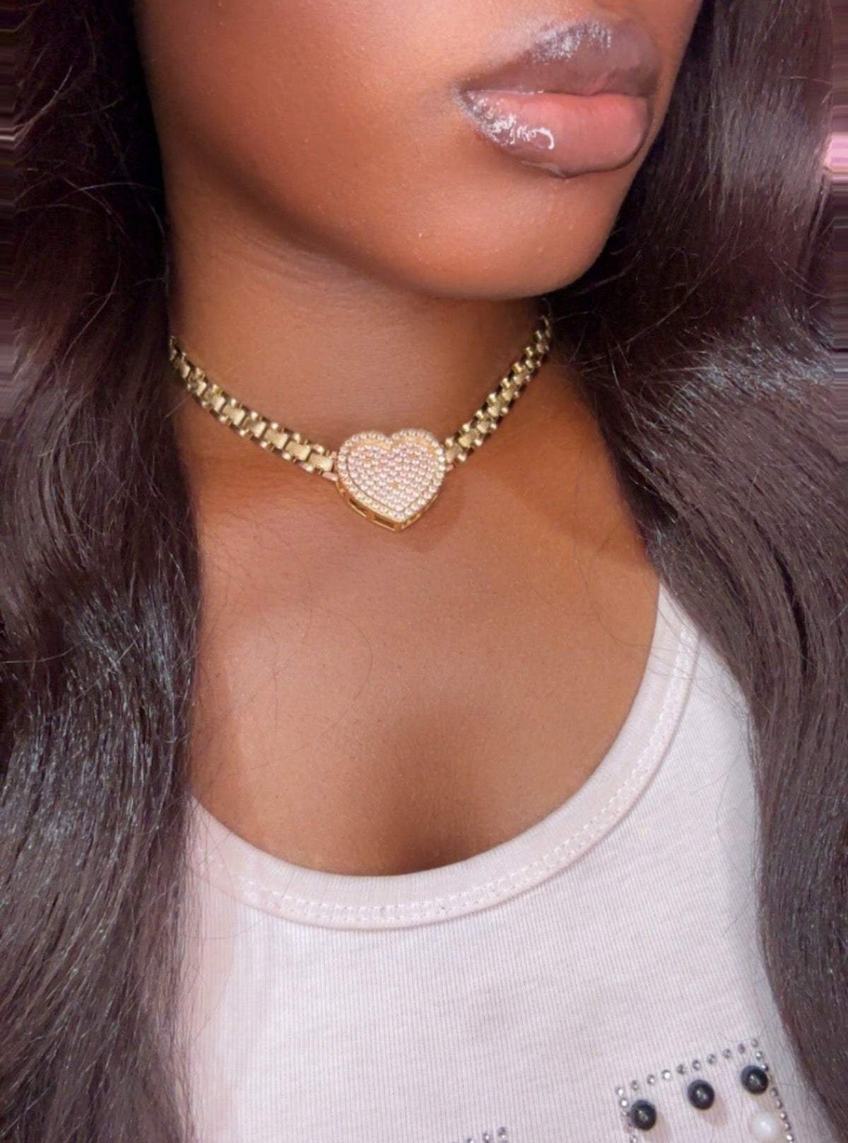 Pinka Heart Rolex Chain
